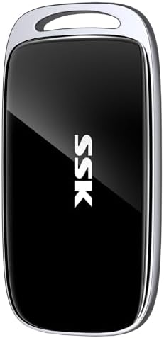 SSK 1TB SSD External Hard Drive, Portable SSD Drive up to 2000 MB/s, USB 3.2 Gen2X2 External Solid State Drives for iPhone 15/16 PRO、Mac、Phone OTG、Laptops with LED Indicator