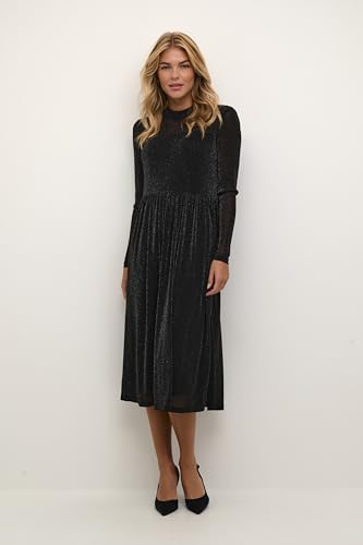 Robe de cocktail KAFFE en mesh pailleté chic et confortable - 3