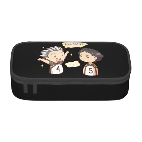Cool Haikyu ハイキュー!!15 ペンケース 筆箱 シンプル ペンケース 洗面用具バッグ 多機能 大容量 男の子 女の子 小学生 中学生 高校生