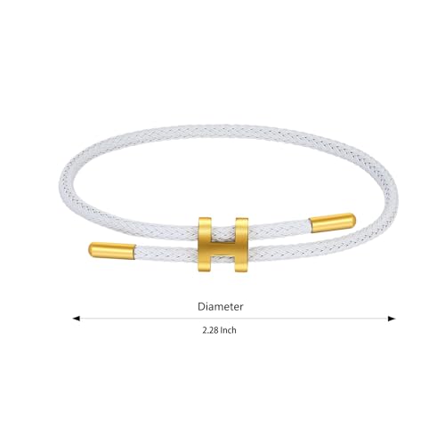 Image of AIMADE Bracelets for Women Adjustable Charm Bracelet, 18k Gold-plated Buckle Design Titanium Steel Wire Rope Women's Gift Jewelry