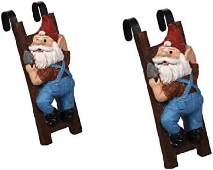 CABE Flower Pot Plant Hugger Mr Gnome x 2 Outdoor Indoor Decoration (Bundle KC Tingamajig) Spring Time Garden Water Fountain, Green