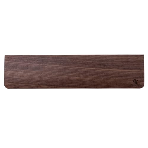 Image of GamaKay Wooden Wrist Rest Pad, 12.8 inch Compact Walnut Wood Hand Wrist Rest | Ergonomic Non-Slip Palm Pad for Comfortable Typing and Playing for 60% 75% Mechanical Keyboard (for 75%)