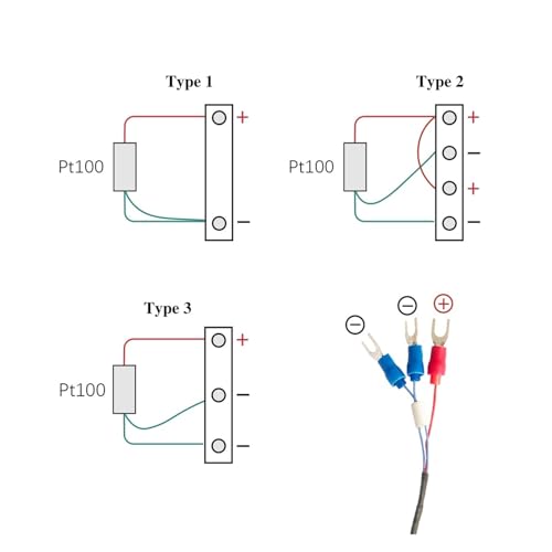 Termopar tipo K de 4x30mm con cable de 1M para control de temperatura industrial en hornos 6