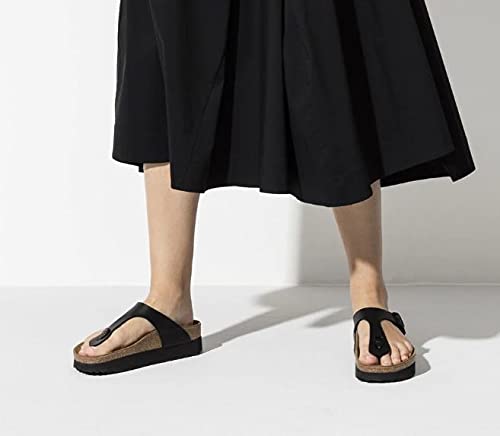 Image of Papillio Womens Gizeh Platform Birko-Flor Black Sandals 7 US
