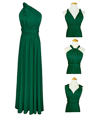 Image of Sexyshine Women's Backless Gown Dress Convertible Multi-Way Wrap Halter Cocktail Dress Bandage Bridesmaid Long Dresses