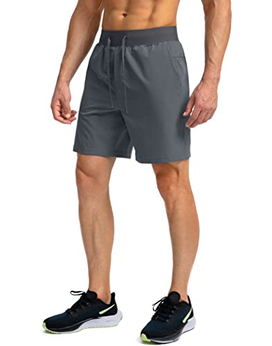 Image of Soothfeel Men's Running Shorts with Zipper Pockets 9 inch / 7 inch / 5 inch Quick Dry Eight Basketball Gym Workout Athletic Shorts