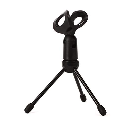 Gator Frameworks Mini pie de micrófono de escritorio con pinza para micrófonos con cable y patas plegables (GFW-MIC-0250)