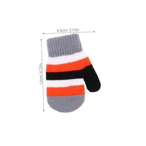 Didiseaon 6 Pairs Stretchy Warm Knit Gloves Full Finger Winter Mittens for Boys Elastic Soft Gloves for Cold Weather Outdoor Adventures2