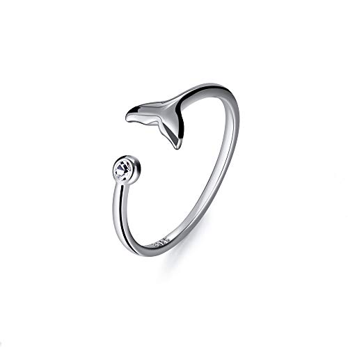 Preisvergleich Produktbild Koopev Damen Bankett Märchen Strass Zirkonia Verstellbar Meerjungfrau Ring Öffnung