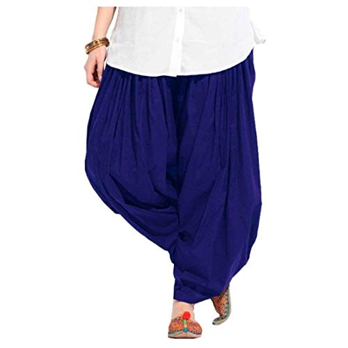 Image of Women's Loose fit Cotton semi Patiyala Salwar White