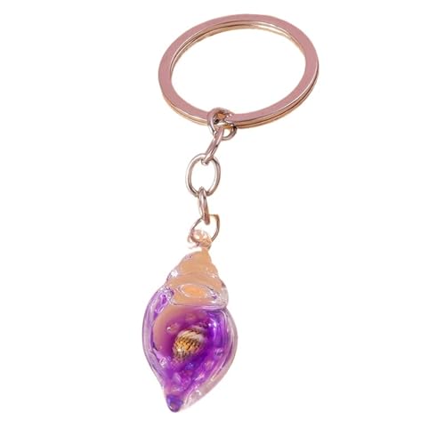 Porte-clé Charm Colorful Conch Keychain For Car Key Souvenir For Women Girl Purse Handbag Hanging Keyrings DIY Jewelry Accessories(Blue)