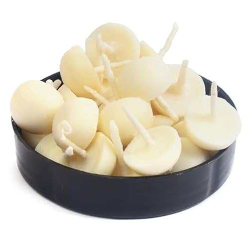 Image of Om Phool Batti Readymade Pure Cow Ghee Diya Batti for Puja, 300 Pcs, White