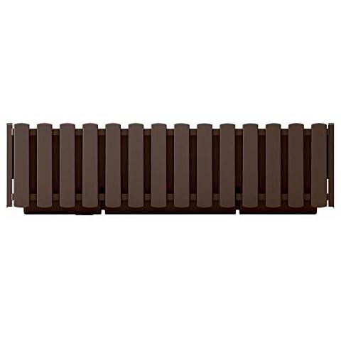 Prosperplast Boardee Fencycase Balcony Flower Box, Balcony Planter Box, Rustic Design Cover