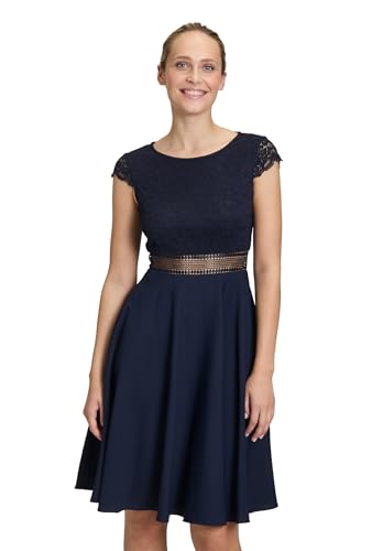 Vera Mont Damen Abendkleid mit Spitze 42, Night Sky