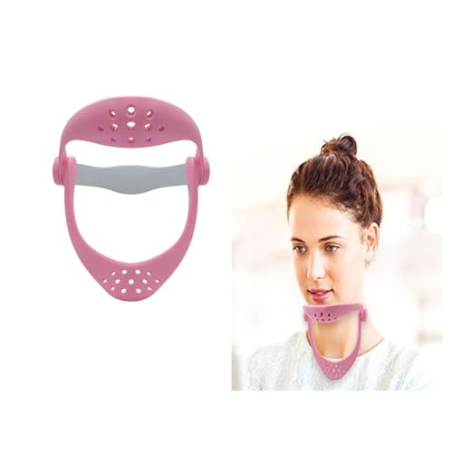 360° Adjustable Neck Brace - Cervical Collar with Neck Stretcher | Neck Orthotics for Forward Head Posture Correction and Cervical Spine Support and Alleviating Pressure (Pink)