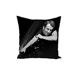 Housse de Coussin Photo de Célèbrité Emmanuel Macron Dab Noir et Blanc Humour Politicien 40x40cm