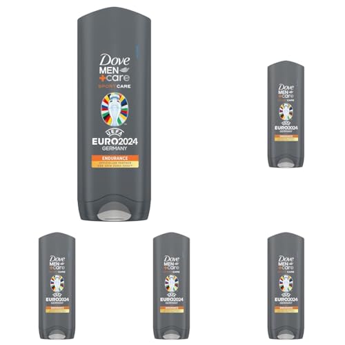 Dove Men+Care Duschgel 3-in-1 Endurance Duschbad für Körper, Gesicht und Haar mit 24 Stunden Pflege Effekt 250 ml 1 Stück (Packung mit 5)