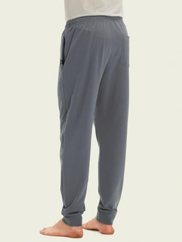 Image of DAMENSCH Men Mid Rise Regular Fit Cotton Blend Solid Moisture Wicking Antimicrobial Zipper Pocket Super Comfortable Baby Terry Lounge Joggers