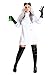 Fun Costumes Mad Scientist Costume for Women, Science Lab Coat & Accessories, Science Expert Halloween Costume - XL - White
