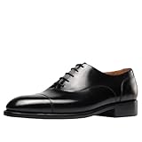 [IJGE] ビジネスシューズ ウィングチップ オックスフォードシューズ メンズ レースアップ 男性 フラット カジュアルシューズ ローカット ブラック 防滑 23.0cm 歩きやすい 防水 通気性 紳士靴 ビジネス 幅広 革靴 牛革 英国風 おしゃれ 滑り止め 職場
