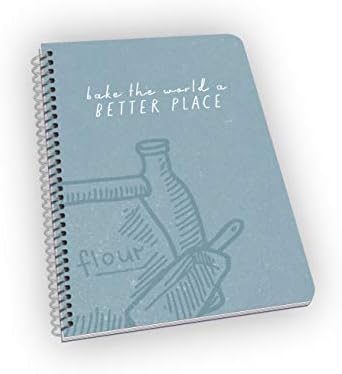 Bake the World A Better Place - Funny Pun Baker Baking Quotes Grocery List Shopping Notebook 5.5 x 8.5 Inches 100 Page Meal Planner Checklist, Gift For Mom, Sister, Basket, Teacher, Friend, Chef, Cook