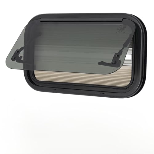 Fenêtre latérale pour camping-car - 500 x 300 mm - Avec store intégré et moustiquaire - Pour camping-car, caravane, camionnette, camping-car, voiture,...