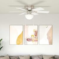 Sophrelle – Sophrelle Deckenventilator mit Licht Ø 82 cm Weiß,Deckenvent