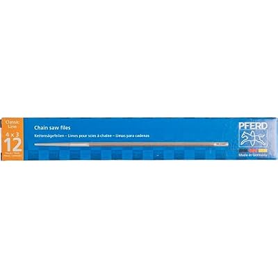 PFERD Chainsaw File Set, Round 3/16 Diameter x 8 Length, Classic line with Precise Spiral Cut for Fast Manual Chainsaw Sharpening | 6 Pack - Part 17038