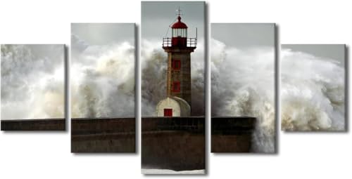Art mural paysage 5 panneaux grand format salon chambre