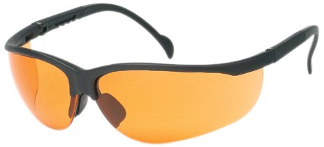 Liberty Glove & Safety AMZ1717OR ProVizGard Magnum Protective Eyewear, Orange Lens, Black Frame (Case of 12 Pairs)