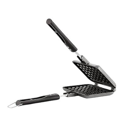 Satre Online and Marketing Waffeleisen aus Aluminium, antihaftbeschichtet, gaskompatibel, Waffel-Pfannkuchen-Maker, Pressplatte, Kochen, Backwerkzeug – Bild 4