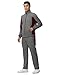 TBMPOY Men's Fleece Lined Tracksuits Sweatsuits 2 Piece Sets Winter Jogging Track Sweat Suits Thermal Casual Outfits Dark Grey/Wine Red L