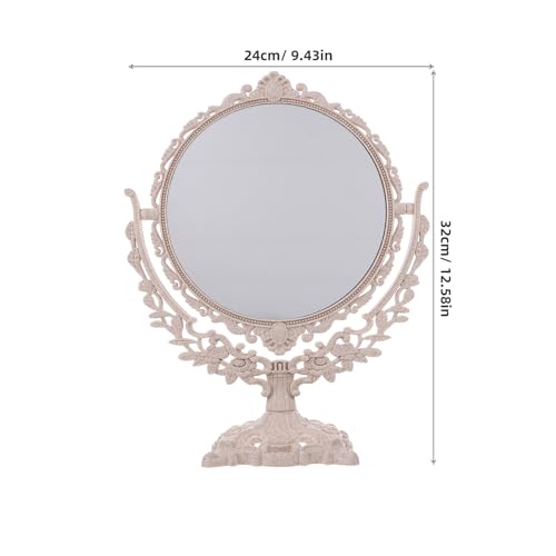 Miroir de maquillage stable double face pour corriger les reflets flous