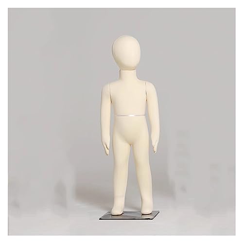 ZJFHEYUO Maniquí de Torso para Vestido, maniquí de Cuerpo Completo Ajustable para niños pequeños, maniquí de Cuerpo Completo para Vestido de niños, maniquí de exhibición con Braz