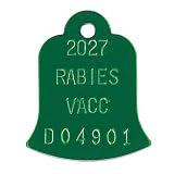 2027 Green Bell Generic Veterinary Rabies ID Tags | Numbered Aluminum Identification | Pack of 100 for Dog & Cat Vaccinations