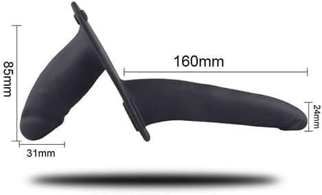 Slim Thin Realistic Silicone Soft Toys 5inch for Couples,Adjustable Waist Pants Double Pleasure Foot Adjustable Strap Set for Women to Wear,Wearable Straps Set FDS87F6 (Black)