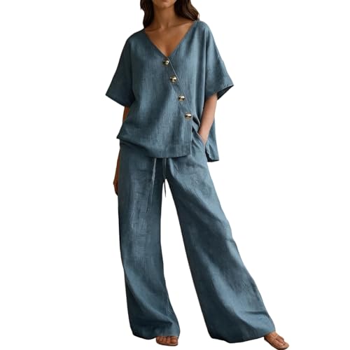 Ensemble femme grande taille en lin ample pour un été au frais