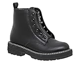 Dunes Women's Coltrane boot +Memory foam, Black Smooth 8.5