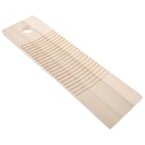 BESPORTBLE Dickes Holz Waschbrett für Handwäsche Massives Wäschebrett mit Gerippter Oberfläche Kompakt und Platzsparend für Haushalt und Camping