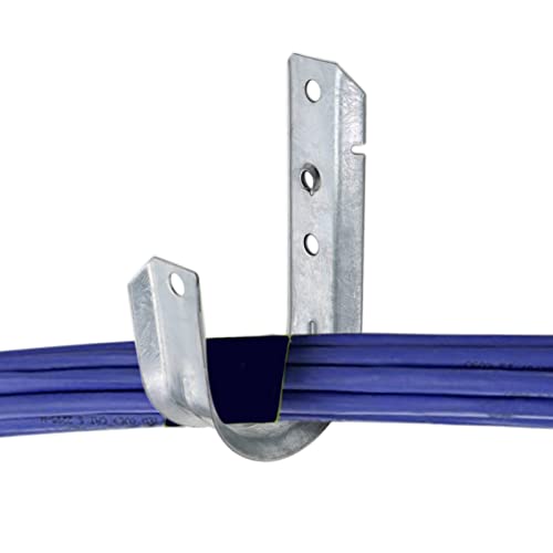 Xadnitu Cable Support J Hook, 2" Heavy Duty Metal Wire Cable Support J-Hook Hangers For Attaching Wall Mounting To Vertical Surfaces (25 Pack) #TOP6