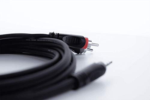 Câble mini-jack RCA Cordial pour supprimer les grésillements entre PC et table de mixage