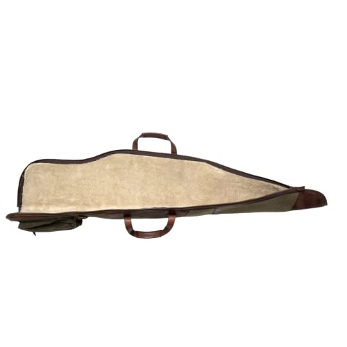 Handmade | Leather Rifle Bag | Canvas Rifle Bag | Waxed Canvas | Leather | Rifle Bag | Hunting | Rifle | Gun Case | Personalization (40 Inch, Leather And Canvas) #TOP1