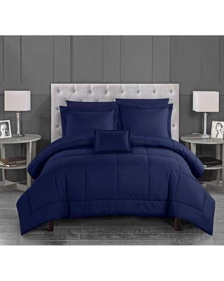 8Pcs 100 Cotton 500 GSM 8Pc Included-1Comforter 1Fitted Sheet 14DP 1Flat Sheet 2Pillow Shams 2Pillow Cases 1Pleated Bed