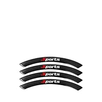 4Stück Radlaufverbreiterung Kotflügel Schutzblech Schmutzfänger für Audi a1 a1 s-line a1 sportback a1 s a2 a3 s-line a3 8p 8v a3, Rad Augenbraue Bogen Trim Aufkleber Autozubehör,A