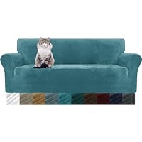 MAXIJIN Fundas de sofá de terciopelo grueso, 3 plazas,