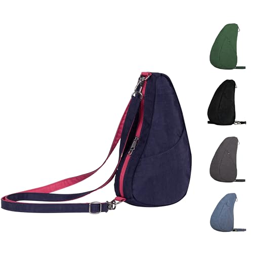 Image of AmeriBag 10 inch Healthy Back Bag Nylon Ergonomic Crossbody Sling Baglett for Everyday Use, Travel & Walking Comfort