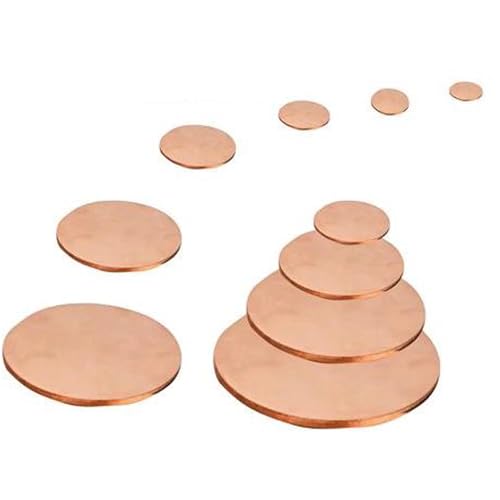 T2銅丸ディスク - DIY・産業用精密金属シート | 厚5/6mm・径10-150mm・各種パック 6mm Th x 30mm Dia - 6-Pack