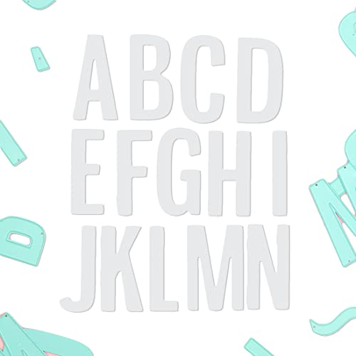 Craftelier - Set of 39 Capsule Letters and Symbols for Card Making Scrapbooking and Crafts Projects, Turquoise, 5,5 cm