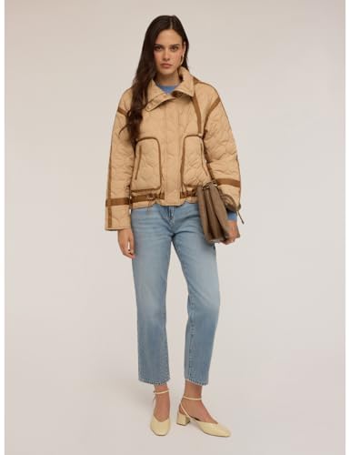Motivi: Giacca Trapuntata Con Profili In Gros Grain Beige. S Stagione Autunno Inverno 2025 - 4