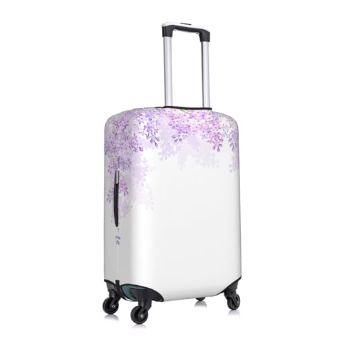 Framing Lilac Flowers In Blossom Print Luggage Suitcase Cover Protector Luggage Washable Covers With Concealed Zipper3